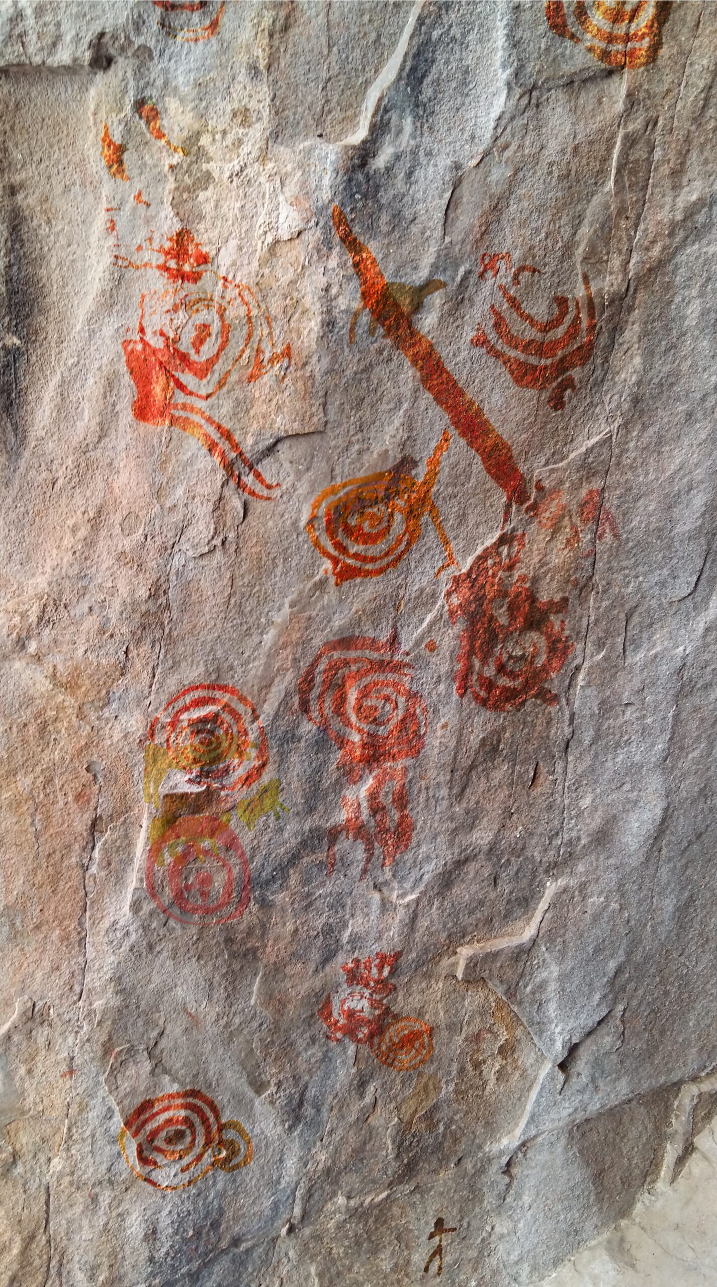 San Rock Art – Curious Circles with human in metaphysical state San Rock Art - Curious Circles with human in metaphysical state